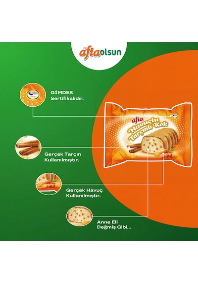 Afia Havuç Tarçınlı Kek 40x40 Gr