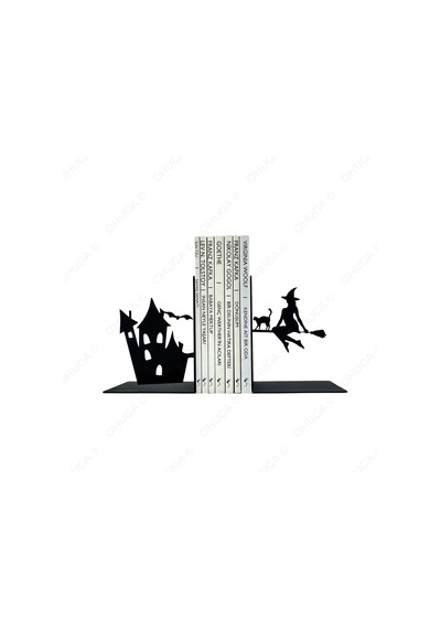 Metal Kitap Tutucu Cadı & Şato