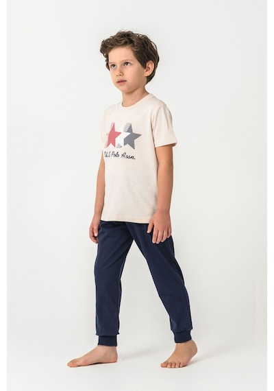 U.S. Polo Assn. U.s. Polo Assn. Erkek Çocuk Beyaz Pijama Takım Us2441-c-v2