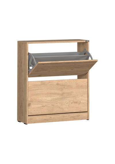Flat Duo 2 Katlı Geniş Ayakkabılık - Florida Meşe 73x84x26 Cm Meşe