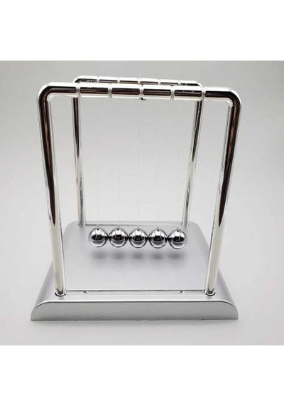 Şık Gümüş Denge Balans 18 Cm Ofis Dekoru