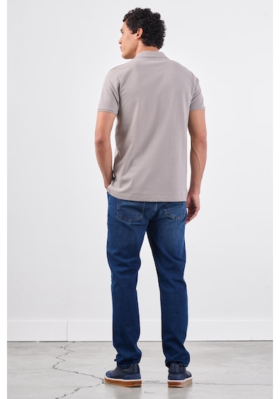 Dufy Gri Düz Erkek T-shirt - Slim Fit Gri