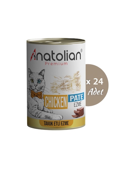 Anatolian Premium Tavuklu Ezme Yetişkin Kedi Konservesi 24 X 400 G