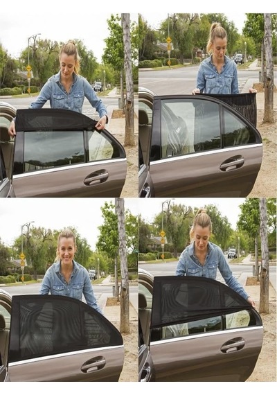 Oto Yan Cam Güneşlik Örtü Perde Kılıf, Emzirme Perdesi Olarak Da Kullanılabilir