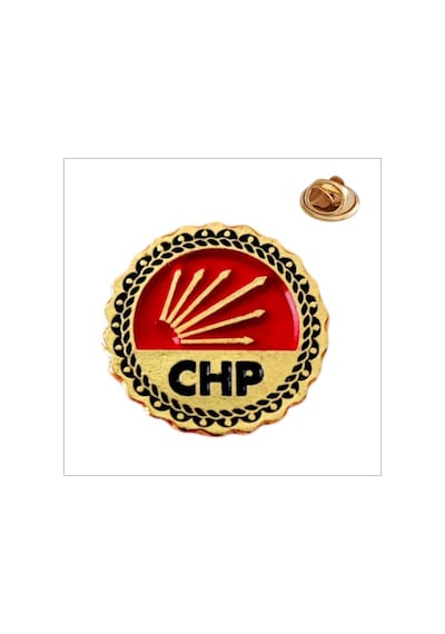 Yörük Tasarım Chp ''cumhuriyet Halk Partisi'' Yaka Rozeti Altın