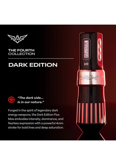 Fk Irons Flux Max The Fourth Collection Dark Edition 4.0mm Çift Bataryalı Kablosuz Dövme Makinesi - Siyah