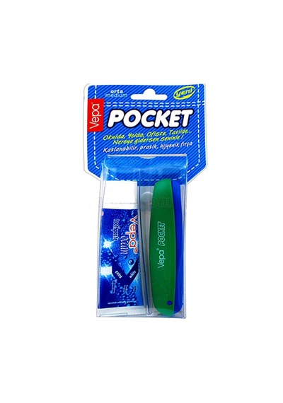 Vepa Pocket Diş Fırçası Macun Hediyeli Kırmızı Fırça