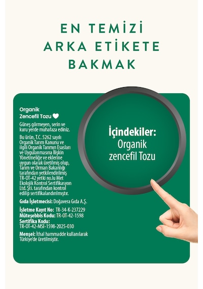 Organik Zencefil Tozu 45 Gr Diğer