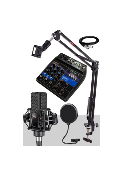 Midex Mx-2020 Solo Mix Condenser Mikrofon ve Kayıt Mixer Seti