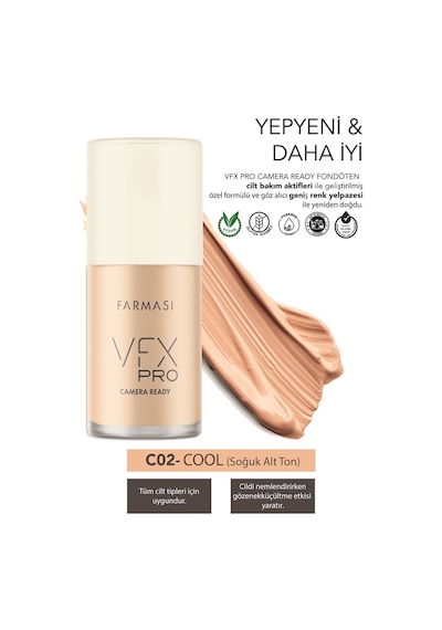 Farmasi Vfx Pro Camera Ready Fondöten C02 30 ML