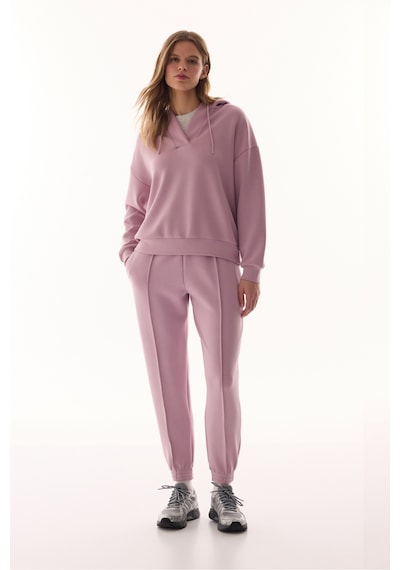 Penti Lila V Yaka Oversize Kapüşonlu Sweatshirt