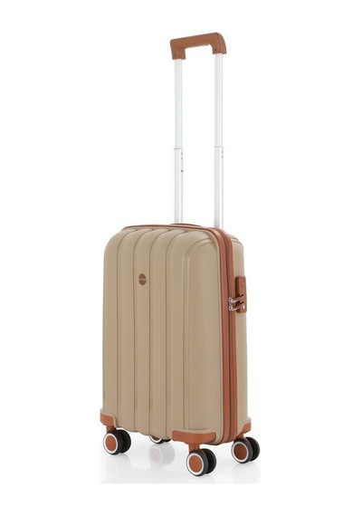 Mçs 3lü Set Kırılmaz Silikon Seyahat Valizi Bavulu V305 Şampanya/kahve Bej