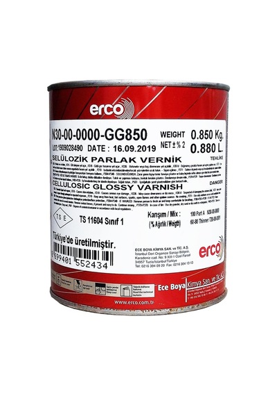 Erco Selülozik Parlak Vernik 0.85 KG