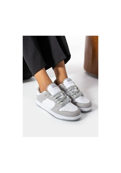 Sandrush Low Top Dayanıklı Rahat Unisex Günlük Sneaker Ayakka... Beyaz - Gri