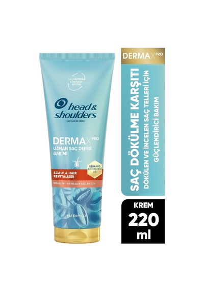 Dermaxpro Scalp & Hair Revitaliser Dökülme Karşıtı Saç Ve Saç Derisi Bakım Kremi Kafein Ve Seramid İle 220ml