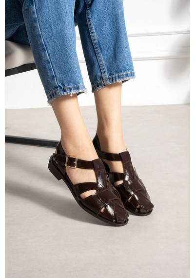 Wolk Shoes Asel Kadın Sandalet Kahverengi