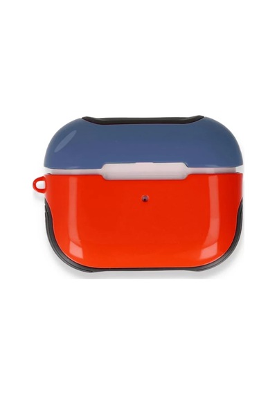 Airpods Uyumlu Pro 1.nesil 3in1 Kılıf - Kırmızı-lacivert