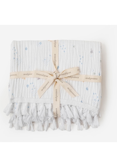 Erkek Bebek Battaniye Blanket 100x120 Ocean Beyaz