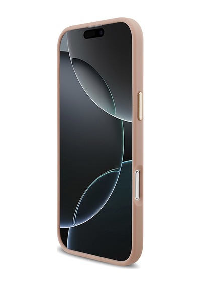 Apple Uyumlu iPhone 17 Air Kılıf Lacoste Lisanslı M-safeli Champs Elysees Pu Deri Tasarımlı Kapak Pembe Pembe