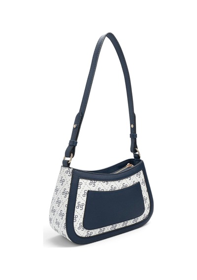 Silver & Polo Silver Polo Beyaz - Lacivert Monogram Kadın Çapraz Çanta Sp1132