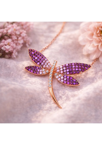 925 Ayar Gümüş Rose Altın Kaplama Kaplama Kaplama Yusufçuk Kadın Kolye Özel Tasarım Rose Gold 925 Ayar Gümüş Rose Altın Kaplama Kaplama Kaplama Yusufçuk Kadın Kolye Özel Tasarım Rose Gold