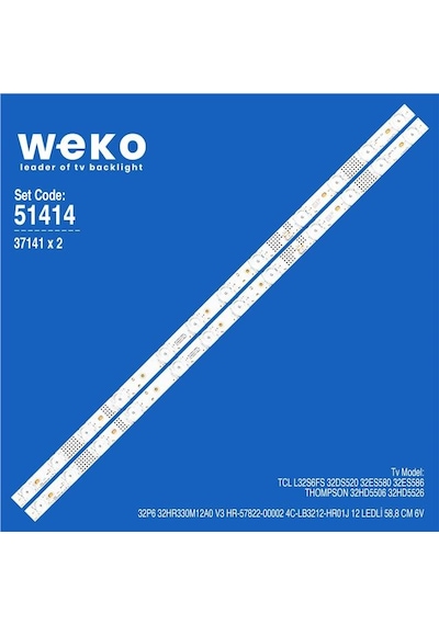 Wkset-6414 37141x2 32p6 32hr330m12a0 V3 2 Adet Led Bar Tvnizi Açıp İçindeki Led Barla Birebir Aynısı Olduğunu Görmeden Almayınız. Sonrasında İade Almamaktayız. Beyaz Wkset-6414 37141x2 32p6 32hr330m12a0 V3 2 Adet Led Bar Tvnizi Açıp İçindeki Led Barla Birebir Aynısı Olduğunu Görmeden Almayınız. Sonrasında İade Almamaktayız. Beyaz