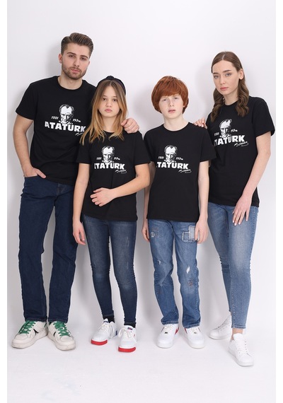 Toontoy Kids Toontoy Unisex Çocuk Baskılı Tişört Siyah