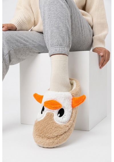 Stwenn Kadın Peluş Ev Terliği Penguen Desenli Kışlık Sıcak Tutan Kapalı Burun Yumuşak Tabanlı Rahat Pandufu Vizon Stwenn Kadın Peluş Ev Terliği Penguen Desenli Kışlık Sıcak Tutan Kapalı Burun Yumuşak Tabanlı Rahat Pandufu Vizon
