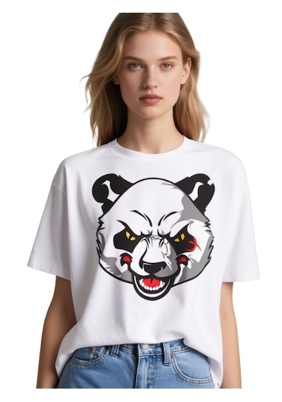 Ogc Panda 2 Oversize Unisex T-shirt Beyaz