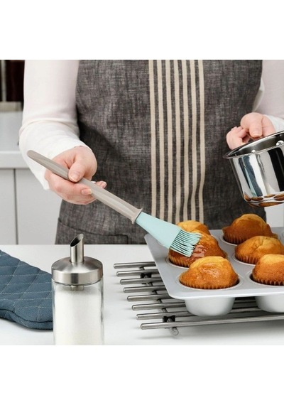 Ikea Bakglad Yağlama Ve Yumurta Fırçası 26 Cm Turkuaz Bej