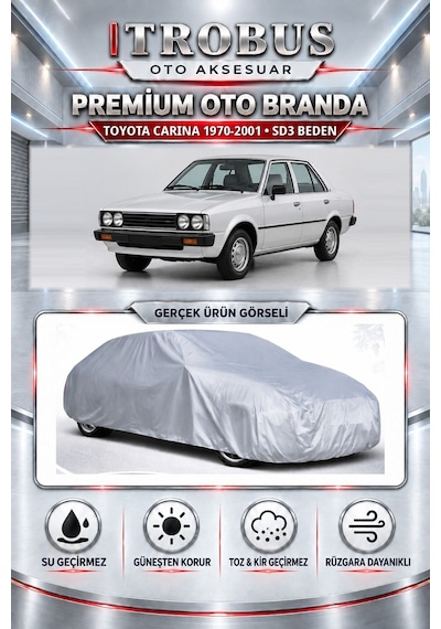 Toyota Carina 1970-2001 Uyumlu Premium Araba Brandası Oto Branda Sd3 Beden
