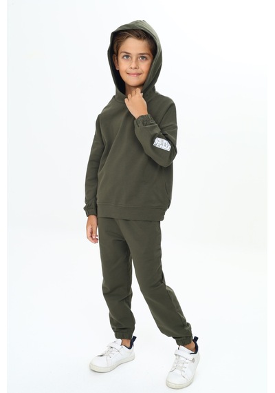 Toontoy Kids Toontoy Erkek Çocuk Arma Detaylı Eşofman Takımı Haki