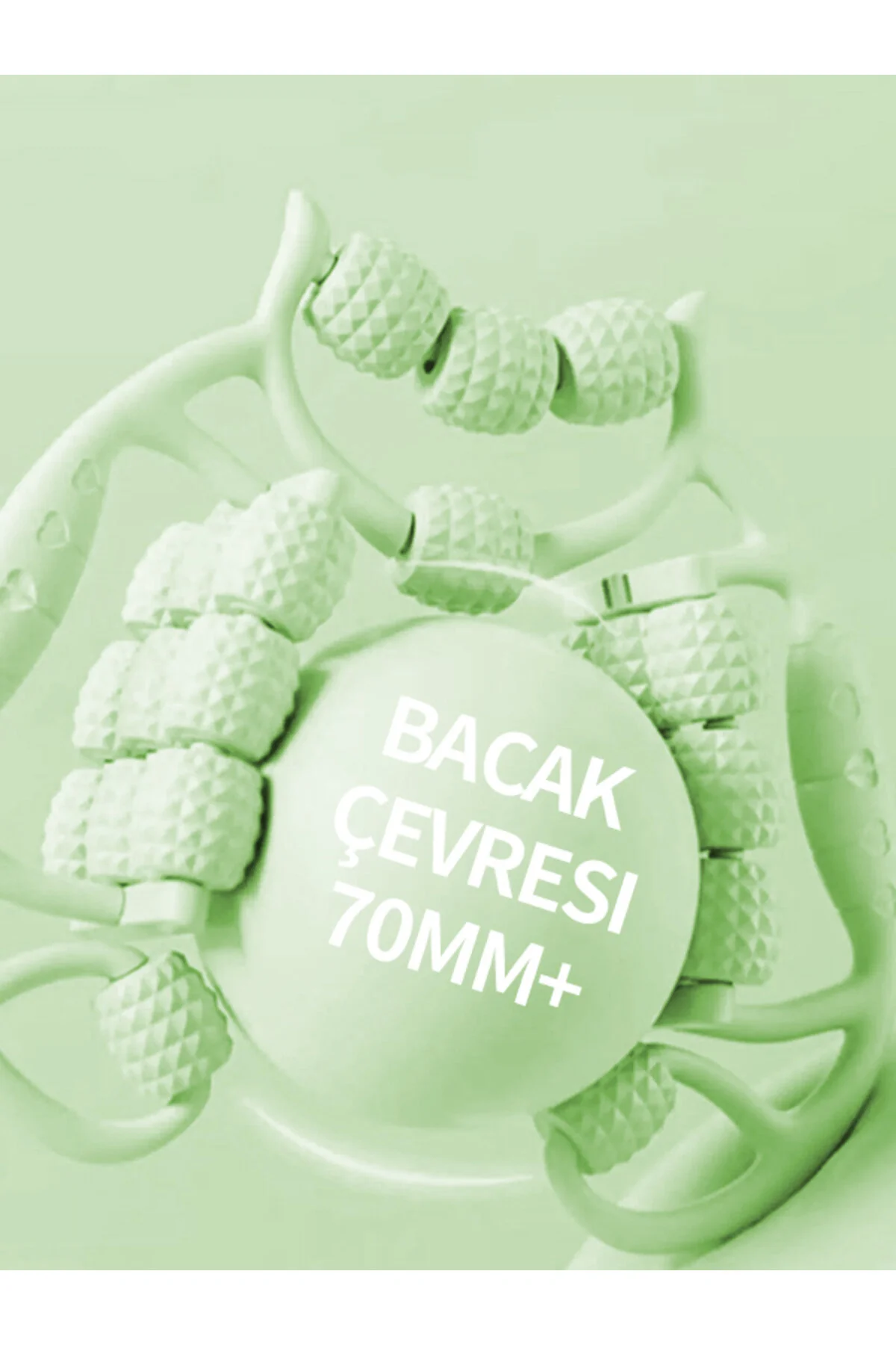 24 Tekerlekli Bacak İncelten Ve  Masaj Aleti Yeşil