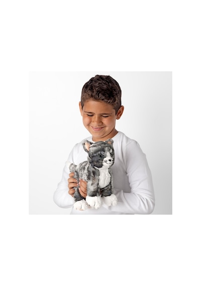 Peluş Oyuncak Beyaz Gri Kedi