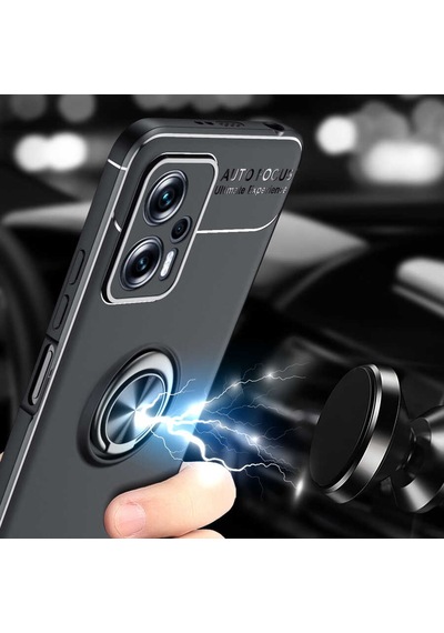 Xiaomi Redmi Note 12 5g Kılıf Zore Ravel Silikon Kapak Siyah