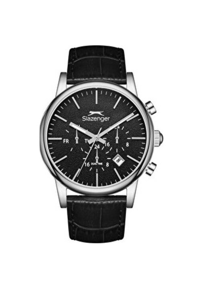 Slazenger Sl.09.2481.2.02 Quartz Deri Siyah 40 Mm Erkek Kol Saati Gri