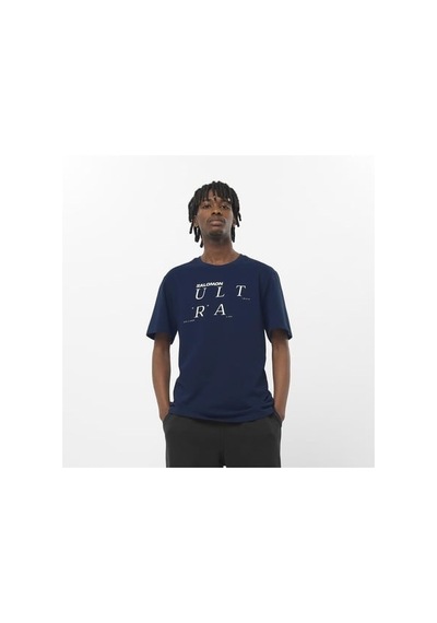 Salomon Ultra Ss Tee M Nıght Sky Erk T-shırt Lc2354500 Lacivert