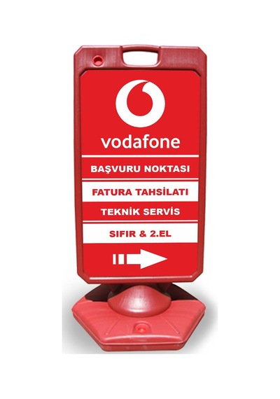 Vodafone   Reklam ve Yönlendirme Uyari Dubasi A Tabela Kırmızı