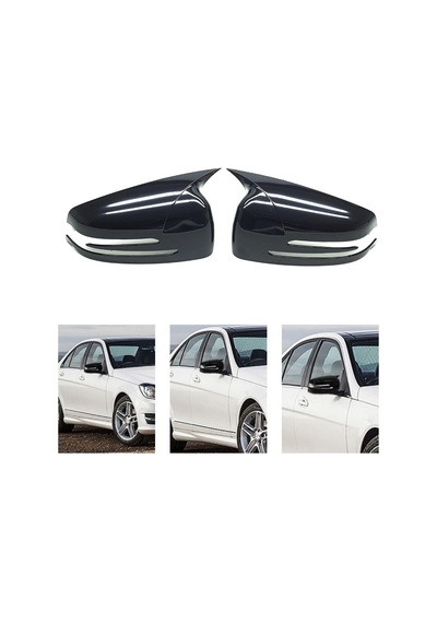 Mercedes C Serisi W204 Batman Ayna Kapağı Piano Black 2007-2013