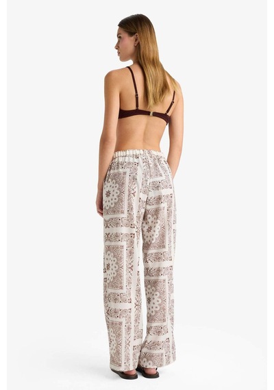 Defacto Regular Fit Şal Desenli Plaj Pantolonu-fall İn Love F8336ax25hsbn166 Kahve