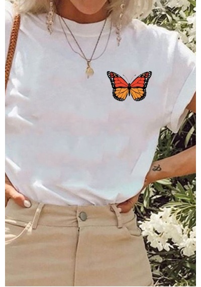 Startmore Unisex Balance Baskılı Oversize Boyfriend T-shirt Beyaz
