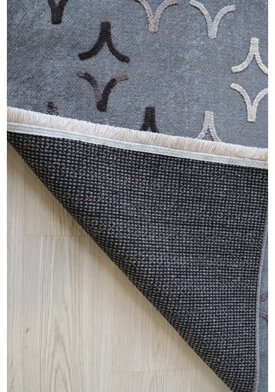 Arte Gri Kilim Dekoratif Salon Halısı Makinada Yıkanab... Gri