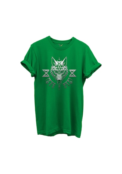 Kurt Ve Türk Özel Koleksiyon Serisi-1 Tasarım Baskılı %100 Pamuk T-shirt Yeşil