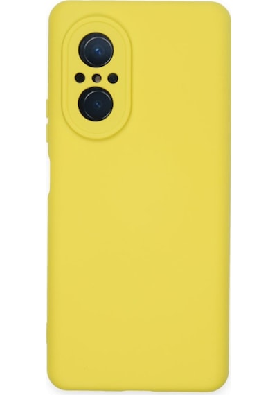Huawei Nova 9 Se İçi Kadife Kaplı Esnek Silikon Kapak Ryc/ Nano Lansman Sarı