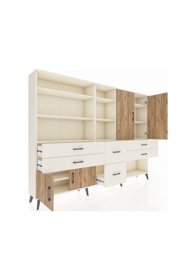Arges Dolap 10 Raflı 6 Çekmeceli 4 Kapaklı 220x30x163 Aytaşı-çam/ Aytaşı-çam/aytaşı Arges Dolap 10 Raflı 6 Çekmeceli 4 Kapaklı 220x30x163 Aytaşı-çam/ Aytaşı-çam/aytaşı