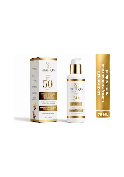 Starliçe Leke Karşıtı Nemlendirici ve Koruyucu Güneş Kremi SPF50+ 75 ML