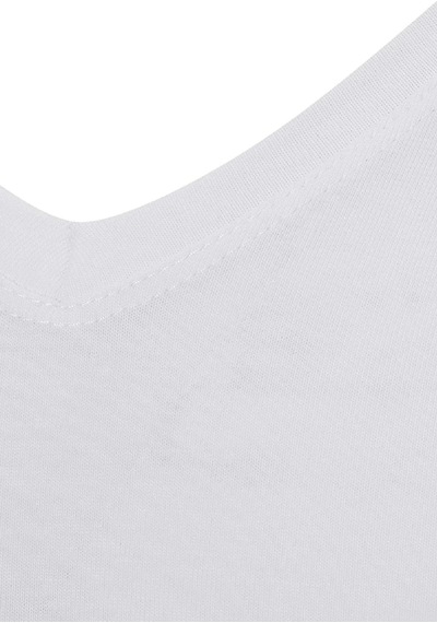 Star 206 Modal Yarım Kol V-yaka T-shirt Atlet Beyaz
