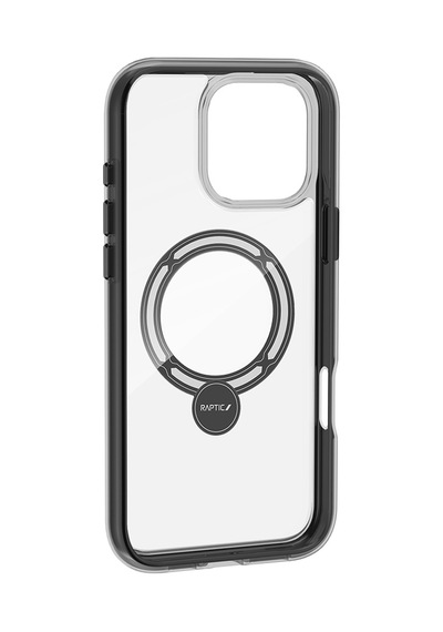 Apple iPhone 16 Pro Kılıf Magsafe Uyumlu Raptic Airjoy Serisi 360 Dönebilen Standlı Kapak Siyah - Gri
