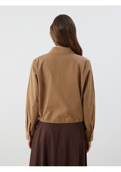 Lcwaıkıkı Classic Kahverengi Loose Fit Kadın Gömlek