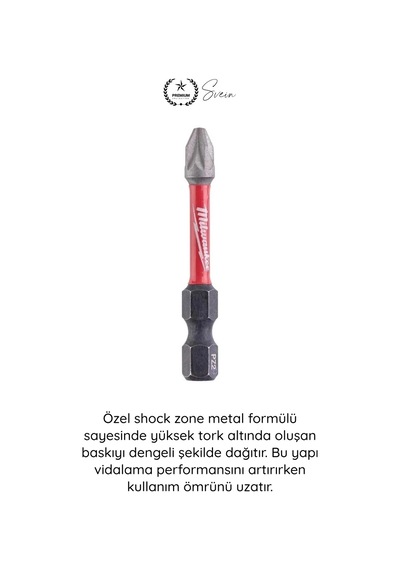 Vidalama Pz2 Yıldız Bits Uç 50 Mm Darbeli Vidalama Tornavida Aksesuarı Profesyonel Çelik Şok Emici